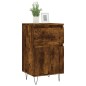 vidaXL Aparadores 2 uds madera de ingeniería roble ahumado 40x35x70 cm