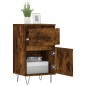 vidaXL Aparadores 2 uds madera de ingeniería roble ahumado 40x35x70 cm