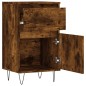 vidaXL Aparadores 2 uds madera de ingeniería roble ahumado 40x35x70 cm