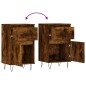 vidaXL Aparadores 2 uds madera de ingeniería roble ahumado 40x35x70 cm