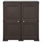 vidaXL Armario de plástico diseño de madera marrón 79x43x85,5 cm vidaXL Armario de plástico diseño de madera marrón 79x43x85,5 cm