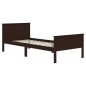 vidaXL Estructura de cama madera maciza pino marrón oscuro 100x200 cm vidaXL Estructura de cama madera maciza pino marrón oscuro 100x200 cm