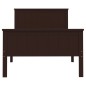 vidaXL Estructura de cama madera maciza pino marrón oscuro 100x200 cm vidaXL Estructura de cama madera maciza pino marrón oscuro 100x200 cm