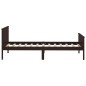 vidaXL Estructura de cama madera maciza pino marrón oscuro 100x200 cm vidaXL Estructura de cama madera maciza pino marrón oscuro 100x200 cm