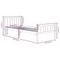 vidaXL Estructura de cama madera maciza pino marrón oscuro 100x200 cm vidaXL Estructura de cama madera maciza pino marrón oscuro 100x200 cm