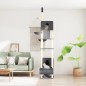 vidaXL Árbol rascador para gatos suelo a techo gris oscuro 277-303 cm vidaXL Árbol rascador para gatos suelo a techo gris oscuro 277-303 cm