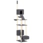 vidaXL Árbol rascador para gatos suelo a techo gris oscuro 277-303 cm vidaXL Árbol rascador para gatos suelo a techo gris oscuro 277-303 cm