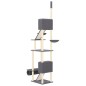 vidaXL Árbol rascador para gatos suelo a techo gris oscuro 277-303 cm vidaXL Árbol rascador para gatos suelo a techo gris oscuro 277-303 cm