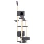 vidaXL Árbol rascador para gatos suelo a techo gris oscuro 277-303 cm vidaXL Árbol rascador para gatos suelo a techo gris oscuro 277-303 cm