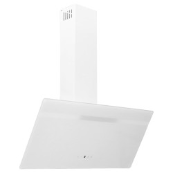 vidaXL Campana extractora pared acero y vidrio templado blanco 90 cm