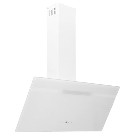 vidaXL Campana extractora pared acero y vidrio templado blanco 90 cm