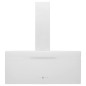vidaXL Campana extractora pared acero y vidrio templado blanco 90 cm