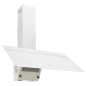 vidaXL Campana extractora pared acero y vidrio templado blanco 90 cm