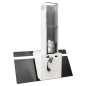 vidaXL Campana extractora pared acero y vidrio templado blanco 90 cm