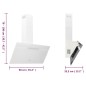 vidaXL Campana extractora pared acero y vidrio templado blanco 90 cm