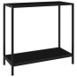 vidaXL Mesa de consola negro vidrio templado 80x35x75 cm vidaXL Mesa de consola negro vidrio templado 80x35x75 cm