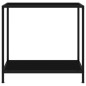 vidaXL Mesa de consola negro vidrio templado 80x35x75 cm vidaXL Mesa de consola negro vidrio templado 80x35x75 cm
