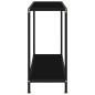 vidaXL Mesa de consola negro vidrio templado 80x35x75 cm vidaXL Mesa de consola negro vidrio templado 80x35x75 cm