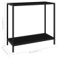 vidaXL Mesa de consola negro vidrio templado 80x35x75 cm vidaXL Mesa de consola negro vidrio templado 80x35x75 cm