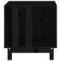 vidaXL Caseta para perros madera maciza de pino negro 50x40x52 cm