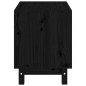 vidaXL Caseta para perros madera maciza de pino negro 50x40x52 cm