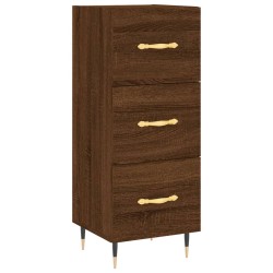 vidaXL Aparador madera de ingeniería marrón roble 34,5x34x90 cm
