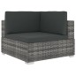 vidaXL Set de muebles de jardín 6 pzas y cojines ratán sintético gris vidaXL Set de muebles de jardín 6 pzas y cojines ratán sintético gris