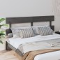 vidaXL Cabecero de cama madera maciza de pino gris 204x3x81 cm vidaXL Cabecero de cama madera maciza de pino gris 204x3x81 cm