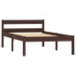 vidaXL Estructura de cama madera maciza pino marrón oscuro 90x200 cm vidaXL Estructura de cama madera maciza pino marrón oscuro 90x200 cm