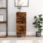 vidaXL Aparador madera de ingeniería roble ahumado 34,5x34x90 cm vidaXL Aparador madera de ingeniería roble ahumado 34,5x34x90 cm