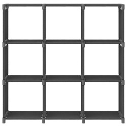 vidaXL Estantería de 9 cubos de tela gris 103x30x107,5 cm