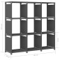 vidaXL Estantería de 9 cubos de tela gris 103x30x107,5 cm vidaXL Estantería de 9 cubos de tela gris 103x30x107,5 cm