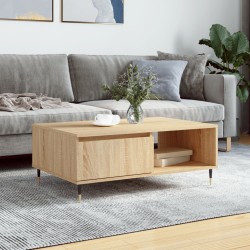 vidaXL Mesa de centro madera de ingeniería roble Sonoma 90x60x35 cm