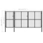 vidaXL Puerta de jardín de acero gris antracita 400x150 cm
