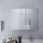 vidaXL Armario de baño con espejo MDF blanco 80x15x60 cm vidaXL Armario de baño con espejo MDF blanco 80x15x60 cm