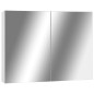 vidaXL Armario de baño con espejo MDF blanco 80x15x60 cm vidaXL Armario de baño con espejo MDF blanco 80x15x60 cm
