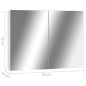 vidaXL Armario de baño con espejo MDF blanco 80x15x60 cm vidaXL Armario de baño con espejo MDF blanco 80x15x60 cm