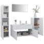 vidaXL Juego de muebles de baño madera de ingeniería blanco