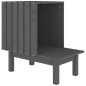 vidaXL Casa para gatos de madera maciza de pino gris 60x36x60 cm