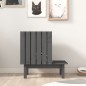 vidaXL Casa para gatos de madera maciza de pino gris 60x36x60 cm