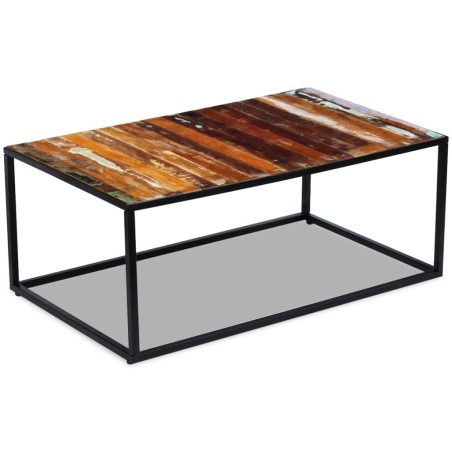 vidaXL Mesa de centro de madera maciza reciclada 100x60x40 cm
