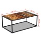 vidaXL Mesa de centro de madera maciza reciclada 100x60x40 cm