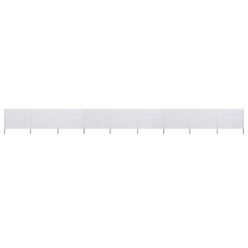 vidaXL Paravientos de playa de 9 paneles tela blanco arena 1200x160 cm vidaXL Paravientos de playa de 9 paneles tela blanco arena 1200x160 cm