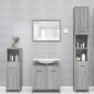vidaXL Armario de baño madera contrachapada gris Sonoma 30x30x183,5 cm
