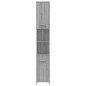 vidaXL Armario de baño madera contrachapada gris Sonoma 30x30x183,5 cm