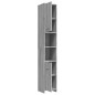 vidaXL Armario de baño madera contrachapada gris Sonoma 30x30x183,5 cm
