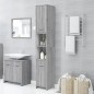 vidaXL Armario de baño madera contrachapada gris Sonoma 30x30x183,5 cm