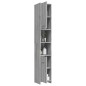 vidaXL Armario de baño madera contrachapada gris Sonoma 30x30x183,5 cm