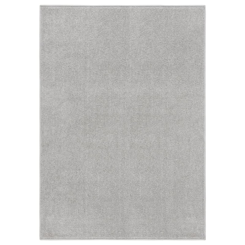 vidaXL Alfombra de pelo corto gris claro 240x340 cm