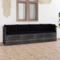 vidaXL Sofá de palets de jardín 4 plazas y cojines madera maciza pino vidaXL Sofá de palets de jardín 4 plazas y cojines madera maciza pino